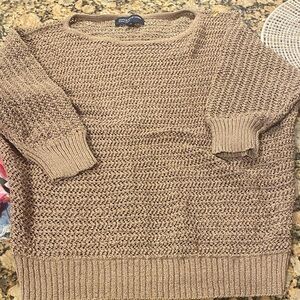 Jones New York Brown Crewneck Sweater